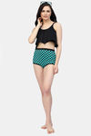 CUKOO Padded Polka Dot Two Piece Tankini - Sea Green — thumbnail 6